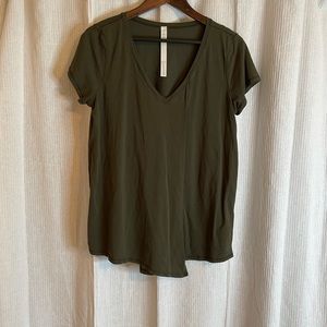 Lululemon v-neck tie front shirt
